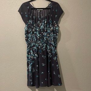 Gray floral dress